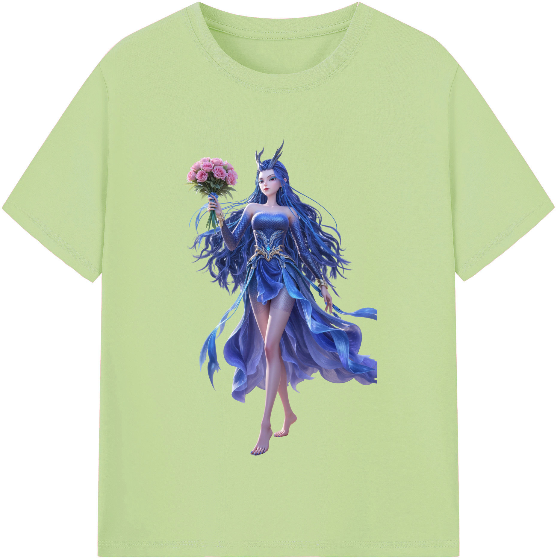 （画像用） Ne Zha 2 ナタ 魔童の大暴れ 綿100％半袖Tシャツ（フロントプリント）